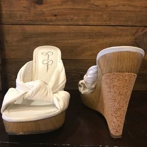 Jessica Simpson cork wedges